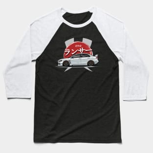 Lancer Evolution X (White) Baseball T-Shirt